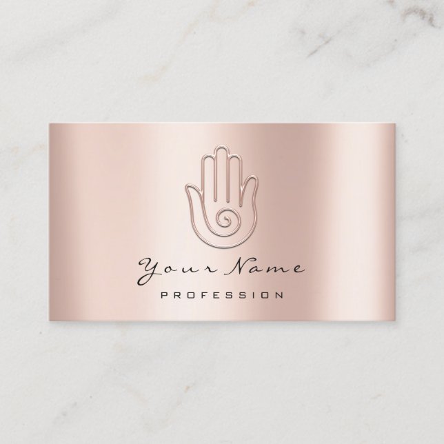 Namaste Yoga Hand-Logotypens avtalskort för massag Tidsbeställning Kort (Framsida)