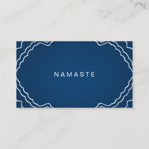 Namaste Yoga-instruktör - blå, enkel Visitkort