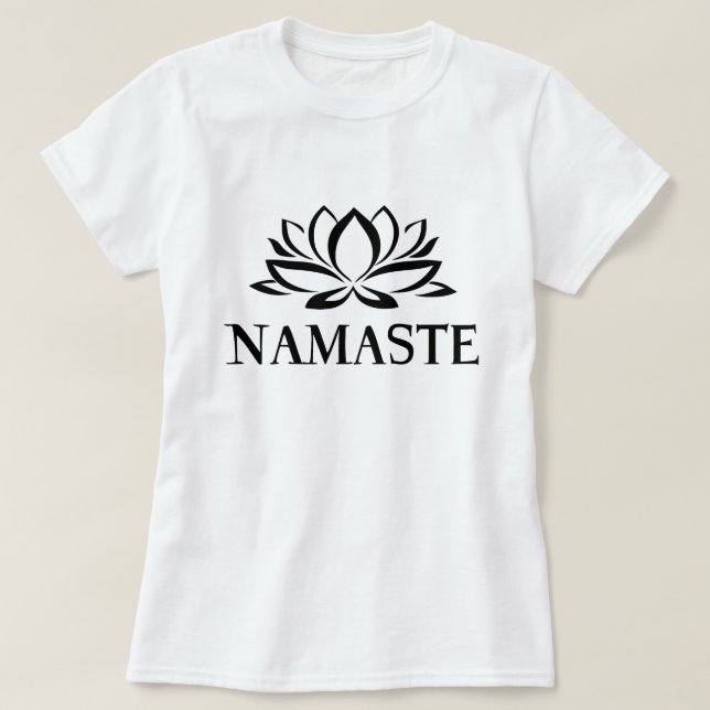 Namaste Yoga Lotus T Shirt (Design framsida)