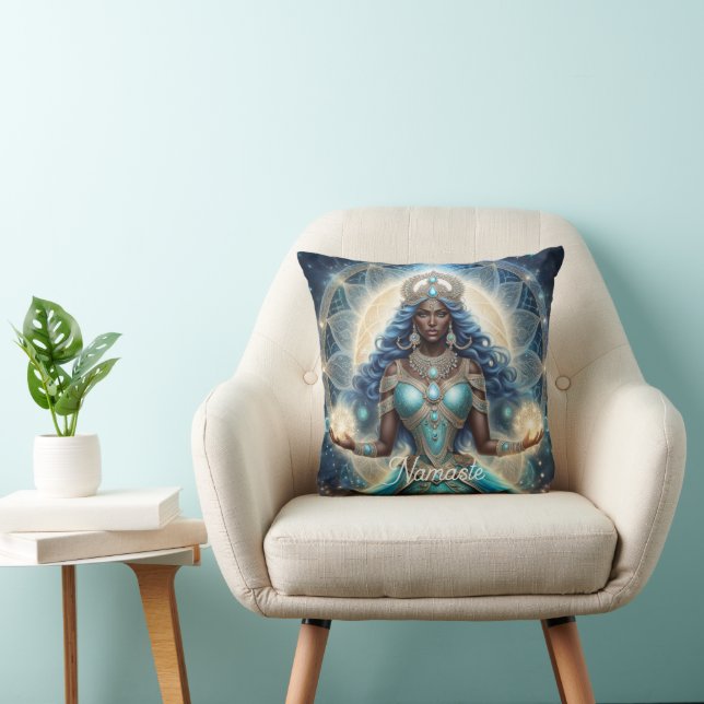 Namaste, Yoga, Meditation, fred, respekt Kudde (Stol)