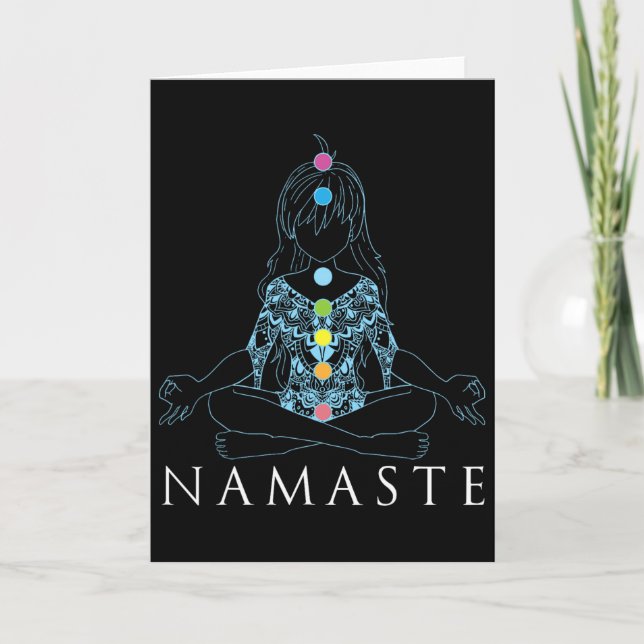 Namaste Yoga Meditation Gift  Kort (Framsida)