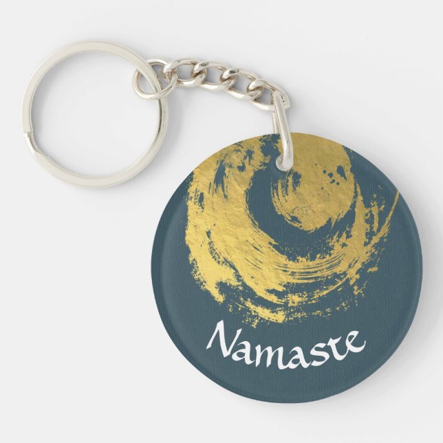 Namaste Yoga Meditation-instruktor Blue Guld ZEN (Framsidan)