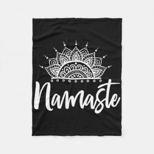 Namaste Yoga Meditation Övning Yoga Present Fleecefilt