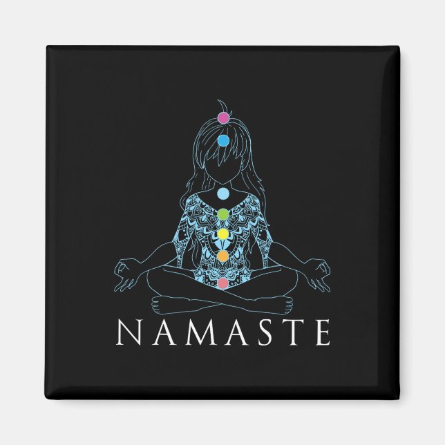 Namaste Yoga Meditation Present  Magnet (Framsidan)