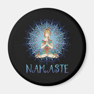 Namaste Yoga Pose med Chakra för Yoga Älskare mi Magnet
