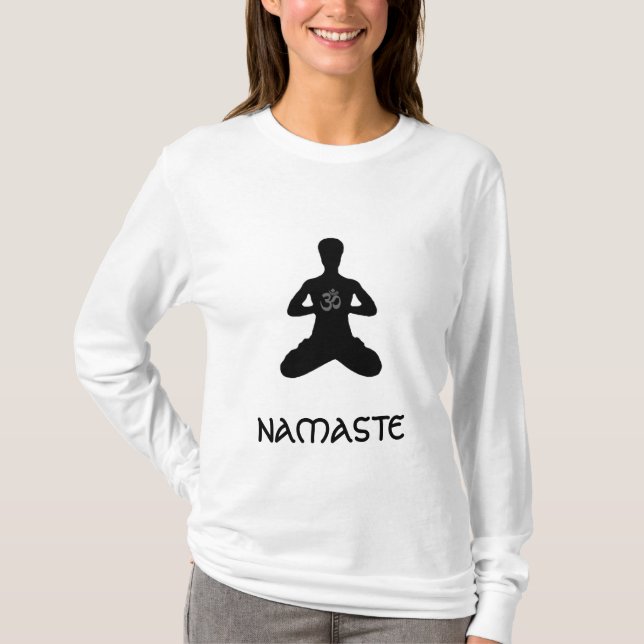 NaMASTE yoga shirt Tee Shirt (Framsida)