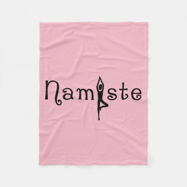Namaste Yoga Silhouette Fleecefilt (Framsidan)