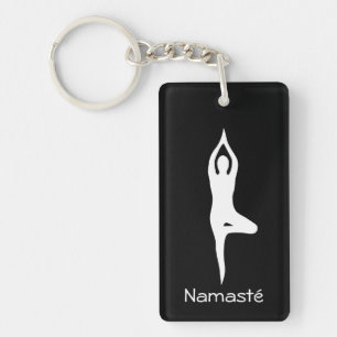 Namasté yoga träd pose silhouette anpassningsbar k