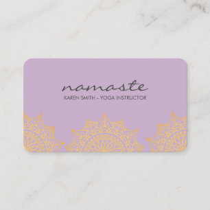Namaste Yoga Tribal Mönster med lotus position Visitkort