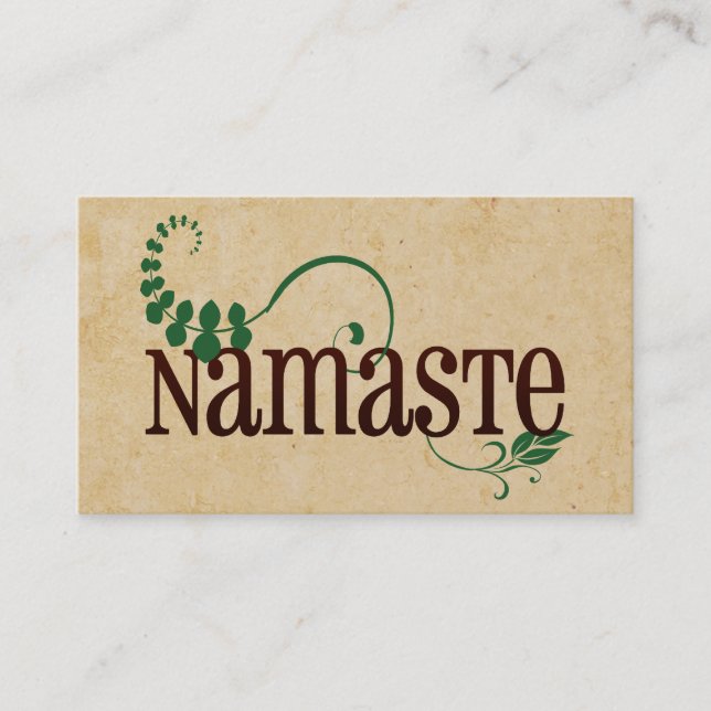 Namaste Yoga Visitkort (Framsida)