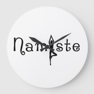 Namaste Yoga Wall Clock Stor Klocka