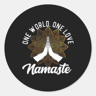 Namaste - Yoga Zen Mindfulness - Namaste Runt Klistermärke
