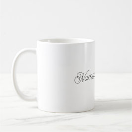 Namaste yogaställning blond flicka kaffemugg