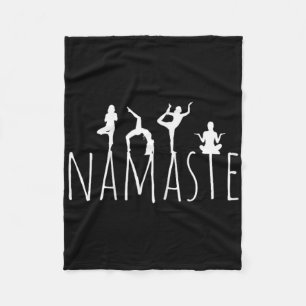 Namaste yogaställningar Zen Fitness Kvinnor Tränin Fleecefilt