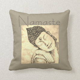 Namaste Zen Buddha Akvarell Konst Kudde