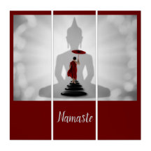 Namaste Zen Buddha Munk Yoga Balance Andlig