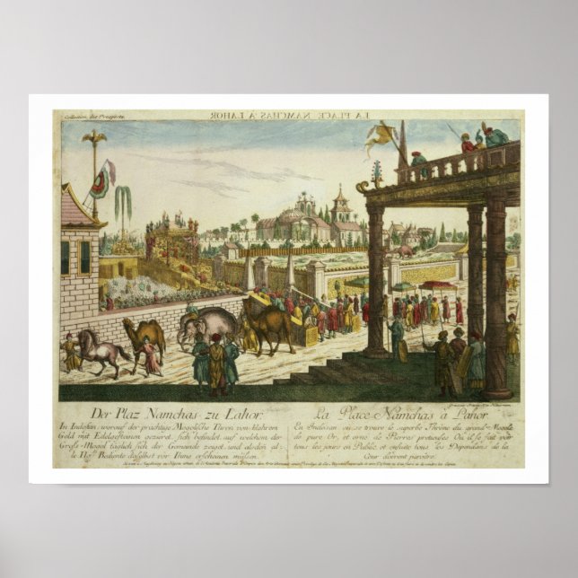 Namchas Ställe i Lahore, som visar den gyllene tro Poster (Framsidan)