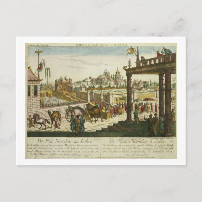 Namchas Ställe i Lahore, som visar den gyllene tro Vykort (Framsida)