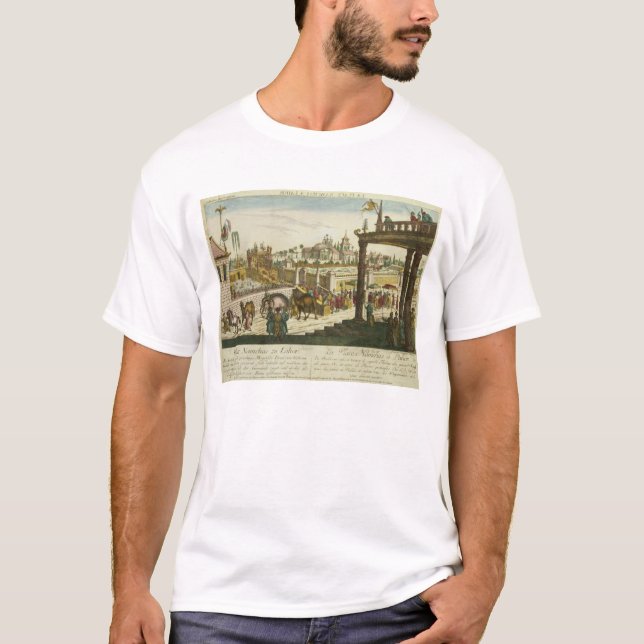 Namchas ställe i Lahore, visning den guld- Tee Shirt (Framsida)