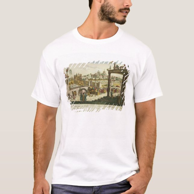 Namchas ställe i Lahore, visning den guld- Tee Shirt (Framsida)