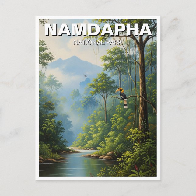 Namdapha National Park India Travel Vykort (Framsida)
