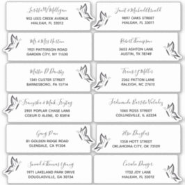 Name and Address Typography for Wedding or Event Klistermärken