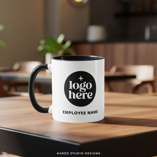 Name Business Branding Custom Employee Logo Mugg (11 oz. Combo Mug is shown. Personalize with logo and text and choose color and style.)