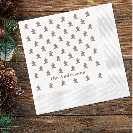 Name, Gingerbread Man Cookies Holiday Paper Pappersservett