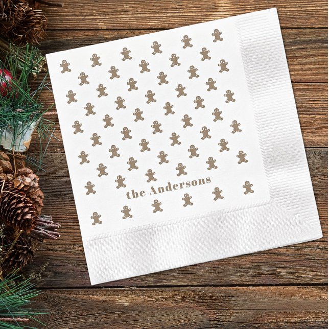 Name, Gingerbread Man Cookies Holiday Paper Pappersservett (Skapare uppladdad)