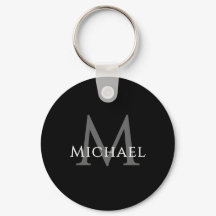 Name Initial Black Personalized Groomsmen Favor