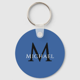 Name Initial Blue Personalized Groomsmen Favor Nyckelring