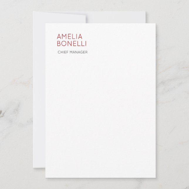 Name Minimalist Professional Plain Casual Card (Framsida)