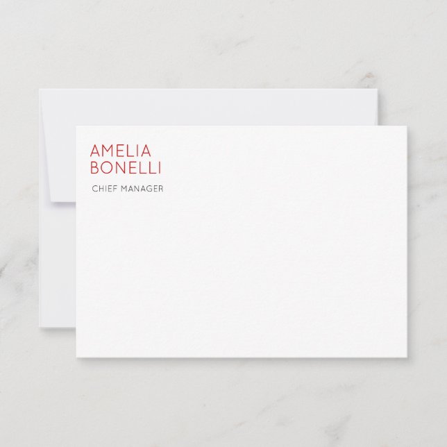 Name Modern Minimalist Professional Plain Casual OSA Kort (Framsida)