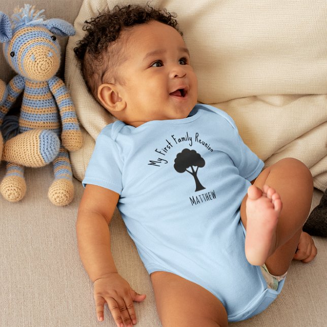 Name, My First Family Reunion 3mos to 24mos Blue T Shirt (Skapare uppladdad)