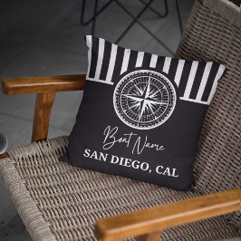 Name of your boat Nautical Compass Kudde