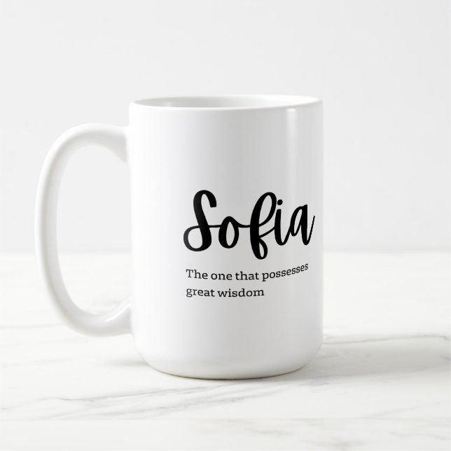 Name on Mug: Sofia  Kaffemugg (Vänster)