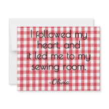 Name, Red and White Gingham All-Occasion Flat