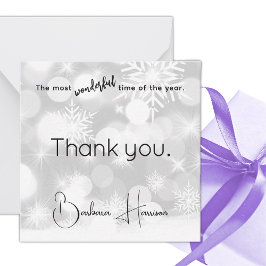 Name, Thank You Mini Christmas Gift Enclosure Card Anteckningskort
