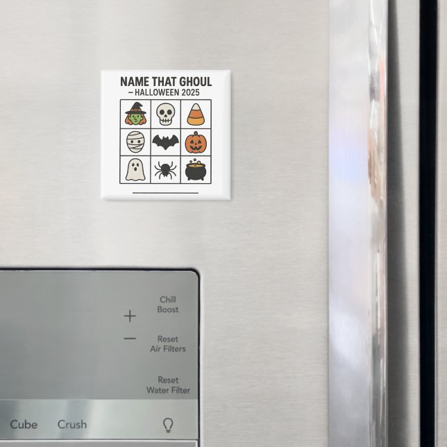 Name That Ghoul Halloween 2025 Spel Bingo Ark Magnet (In Situ (Fridge))