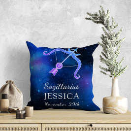 Name with Zodiac sign Sagittarius Gift Kudde