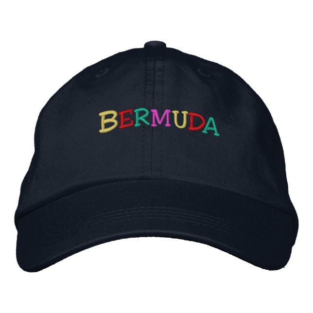 Namedrop Nation_Bermuda med flera färgader Broderad Keps (Framsida)