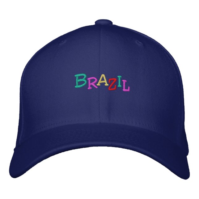 Namedrop Nation_Brasilien flerfärgat Broderad Keps (Framsida)