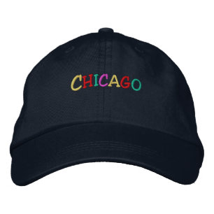 Namedrop Nation_Chicago, flerfärgat Broderad Keps