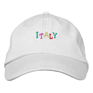 Namedrop Nation_Italien flerfärgat Broderad Keps