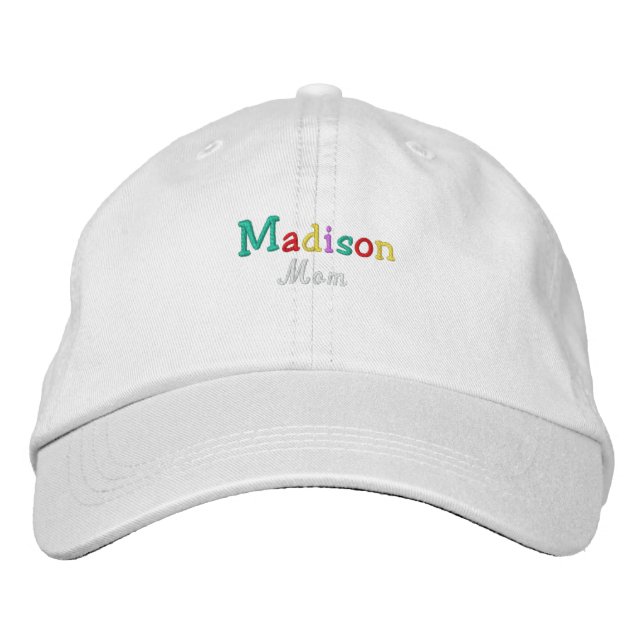 Namedrop Nation_Madison Mamma med flera färgader Broderad Keps (Framsida)