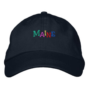 Namedrop Nation_Maine flerfärgad Broderad Keps