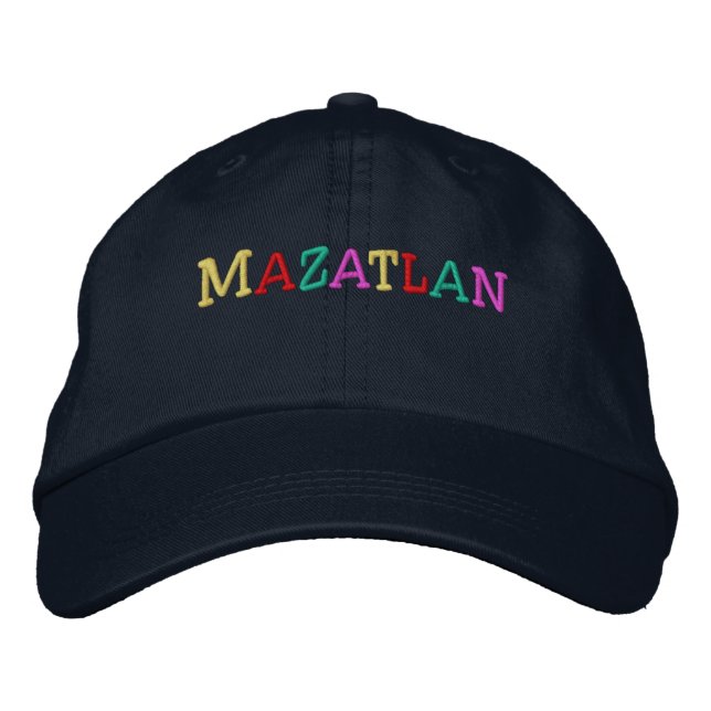 Namedrop Nation_Mazatlan med flera färgader Broderad Keps (Framsida)