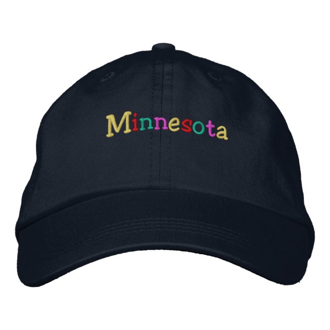 Namedrop Nation_Minnesota med flera färgader Broderad Keps (Framsida)