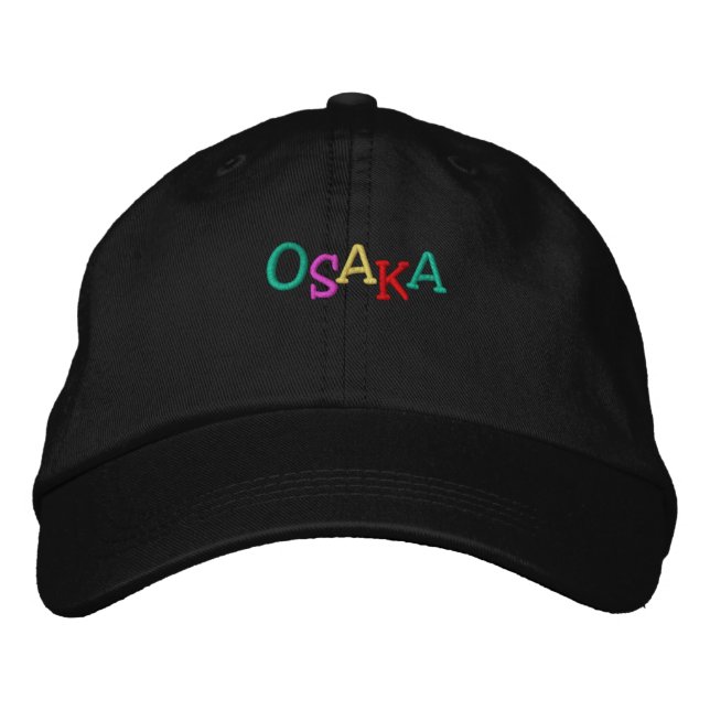 Namedrop Nation_Osaka med flera färgader Broderad Keps (Framsida)