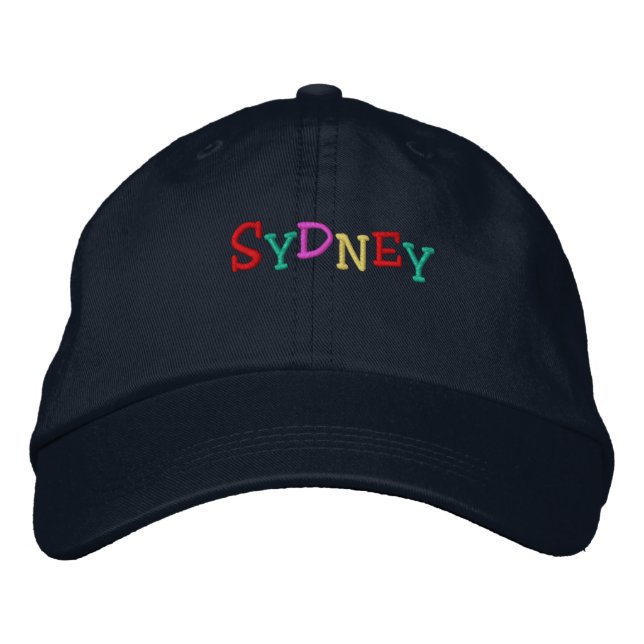 Namedrop Nation_Sydney med flera färgader Broderad Keps (Framsida)